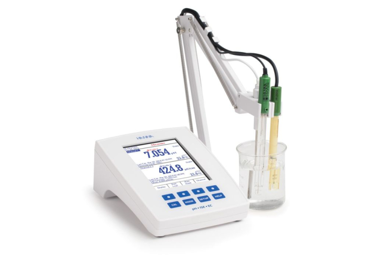 Laboratory Research Grade Benchtop pH/ISE/EC Dual Channel Meter with 5.5” Colour LCD