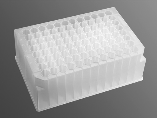 Sterile Clear PP Axygen P-2ML-SQ-C-S Deep Well 96-Well x 2mL Assay Storage Microplate with Square Wells 25/Case 
