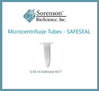 SorensonBio Microcentrifuge Tube 0.65ml Safeseal MCT Aug20