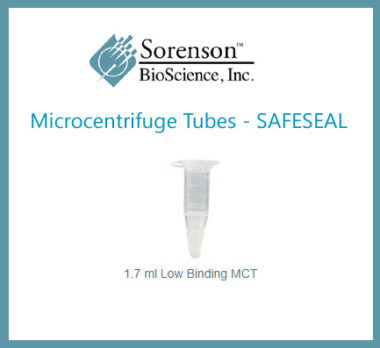 SorensonBio Microcentrifuge Tube 1.7ml lb Safeseal MCT Aug20
