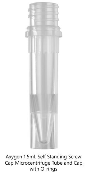 Axygen Screw Cap Tubes without Caps: Self-Standing:Tubes:Microtubes