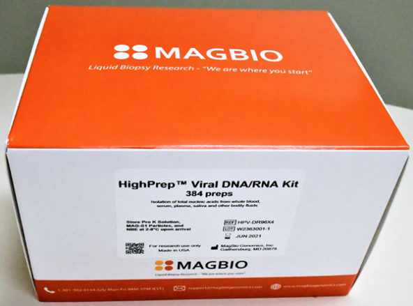 Magbio Highprep viral dna rna box 28Jul21