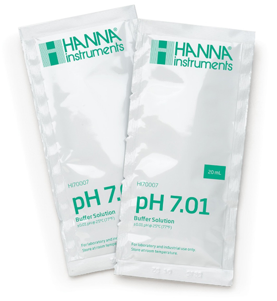 Hanna pH 7.01 Calibration Buffer sachets HI70007P 02 23Aug21